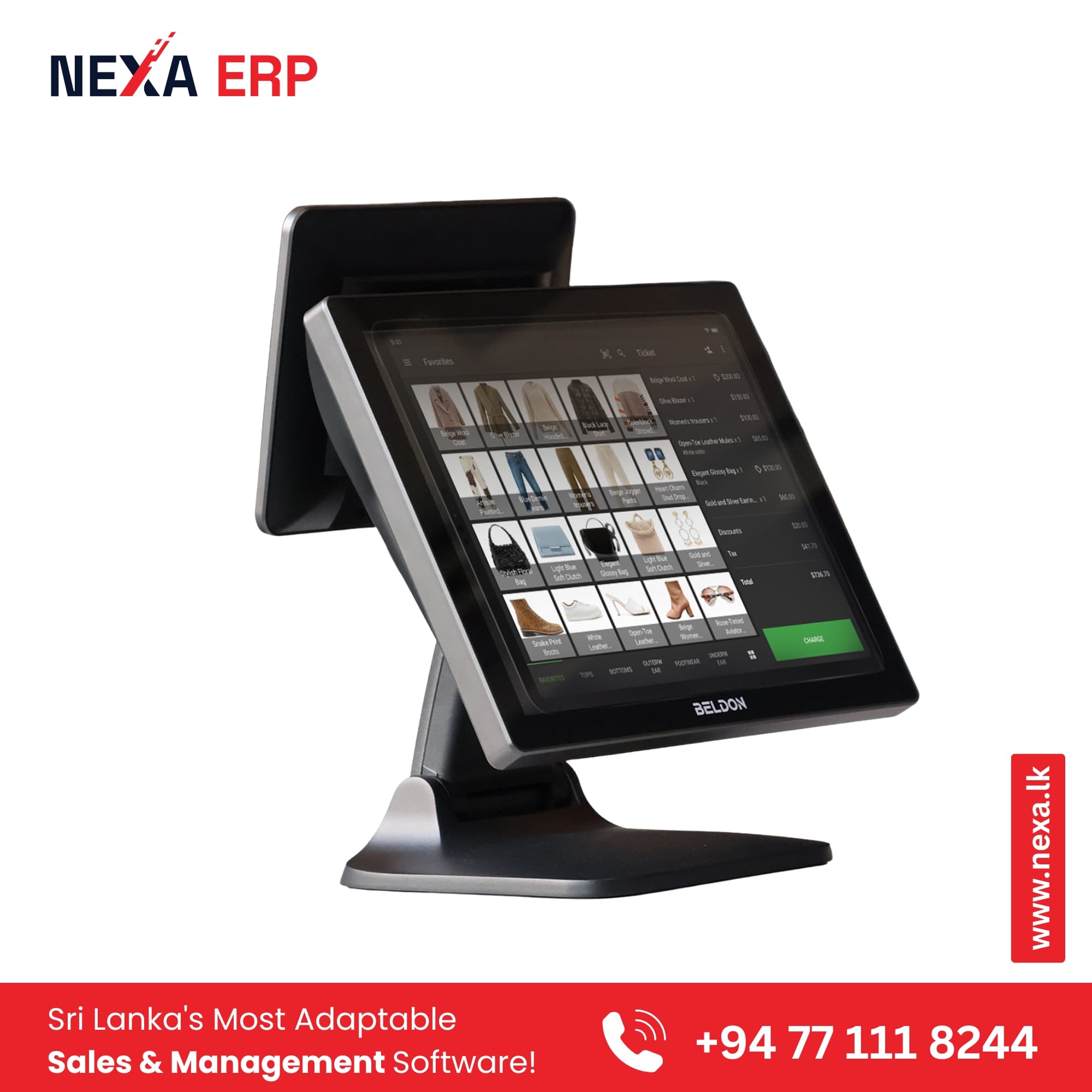 BELDON Touch POS – Core i7 With Customer Display