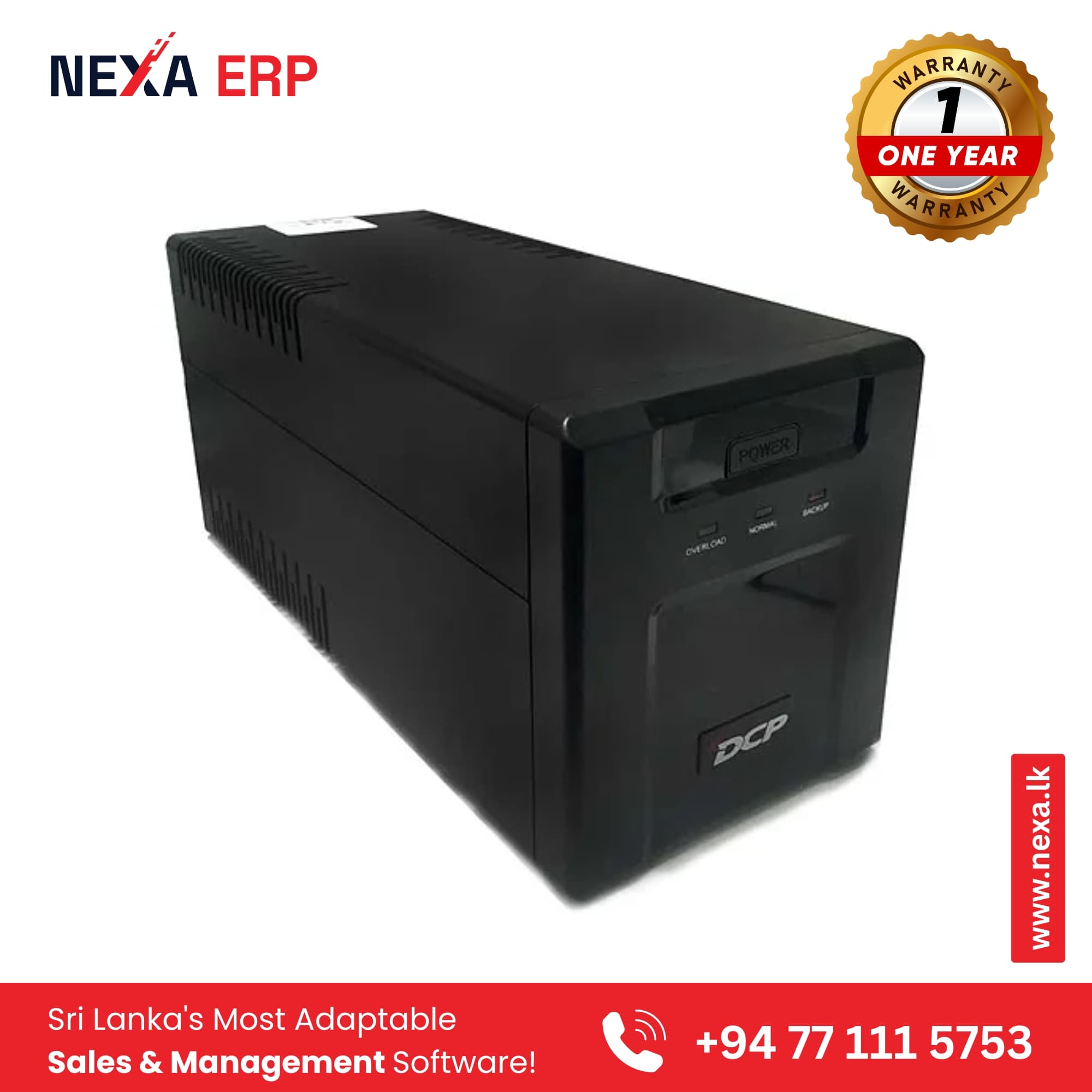 D1200 Line Interactive UPS – 1200VA / 720W | Reliable Power Backup with AVR & Surge Protection