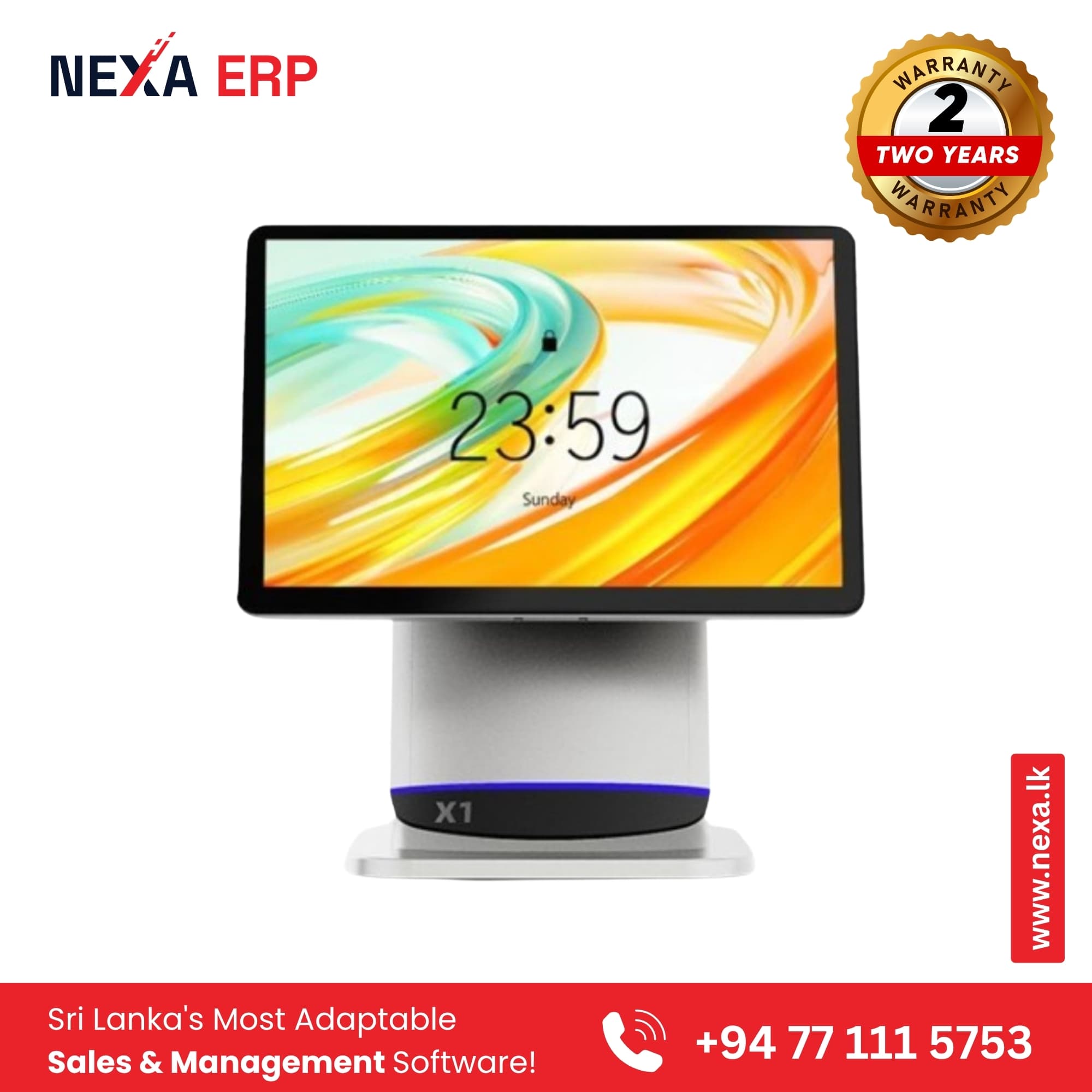 Premium Touch POS Machine with 80mm Receipt Printer