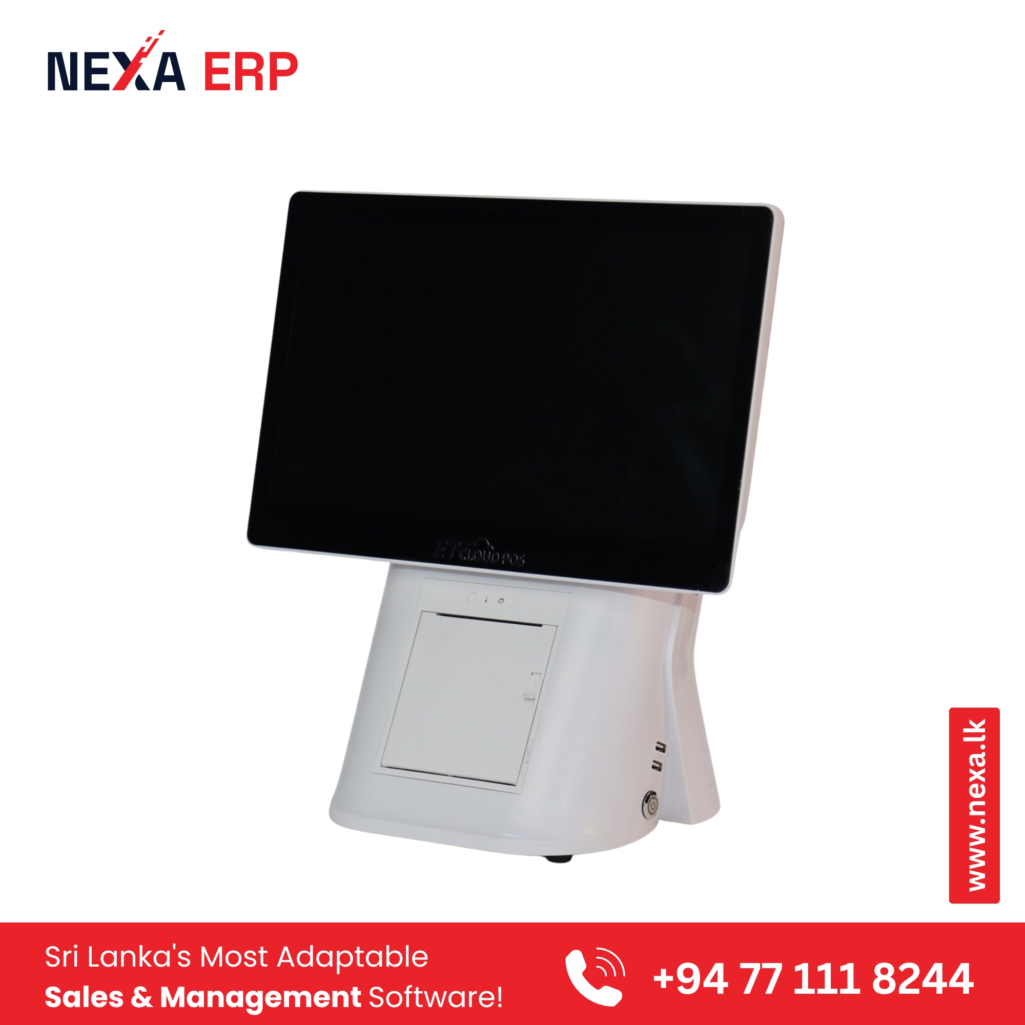 ET CloudPOS Touch POS - Core i5 Dual Screen with Inbuilt Printer