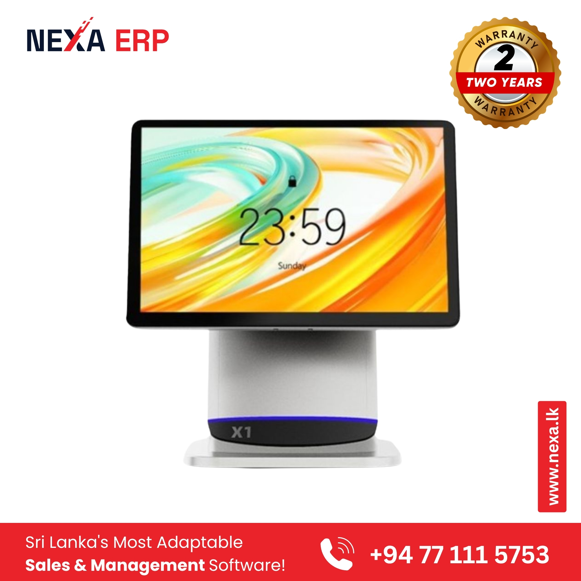 Premium Touch POS Machine with 80mm Receipt Printer